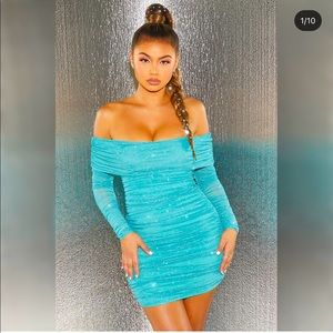 Off the shoulder black dress